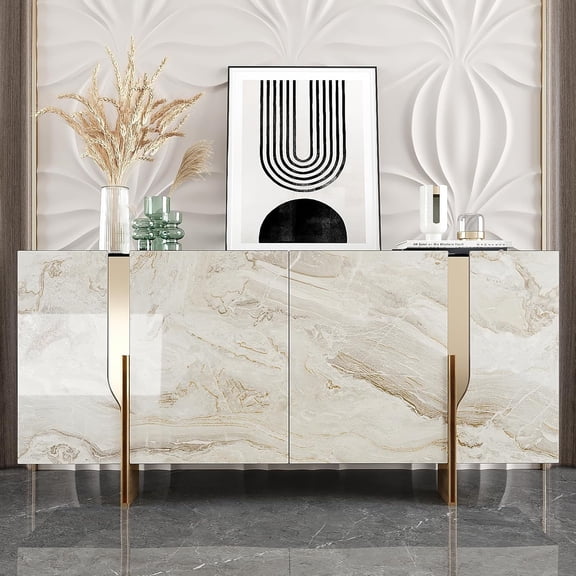 Large Size Marble Contact Paper Peel and Stick Countertops for Kitchen Waterproof Beige Gold Marble Wallpaper for Countertops Walls 32''x118'' Self Adhesive Countertop Vinyl for Bathroom Desk