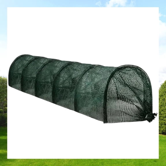 Large Size Mesh Chicken Tunnel, Portable Poultry Enclosure With Cover Poultry Coop Run Tunnel Expandable Playpen For Yard Quick Installation Backyard 118.11x 17.72 Inch