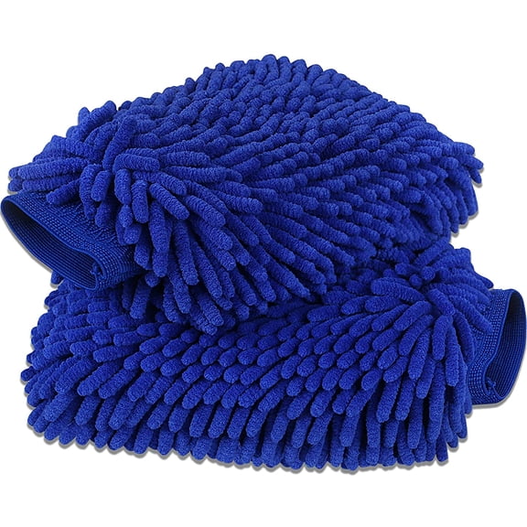 Large Size Microfiber Wash Chenille Microfiber Premium Car Wash Mitt Scratch-Free Auto Wash Mittf, Car Wash Mitt 2 Pack