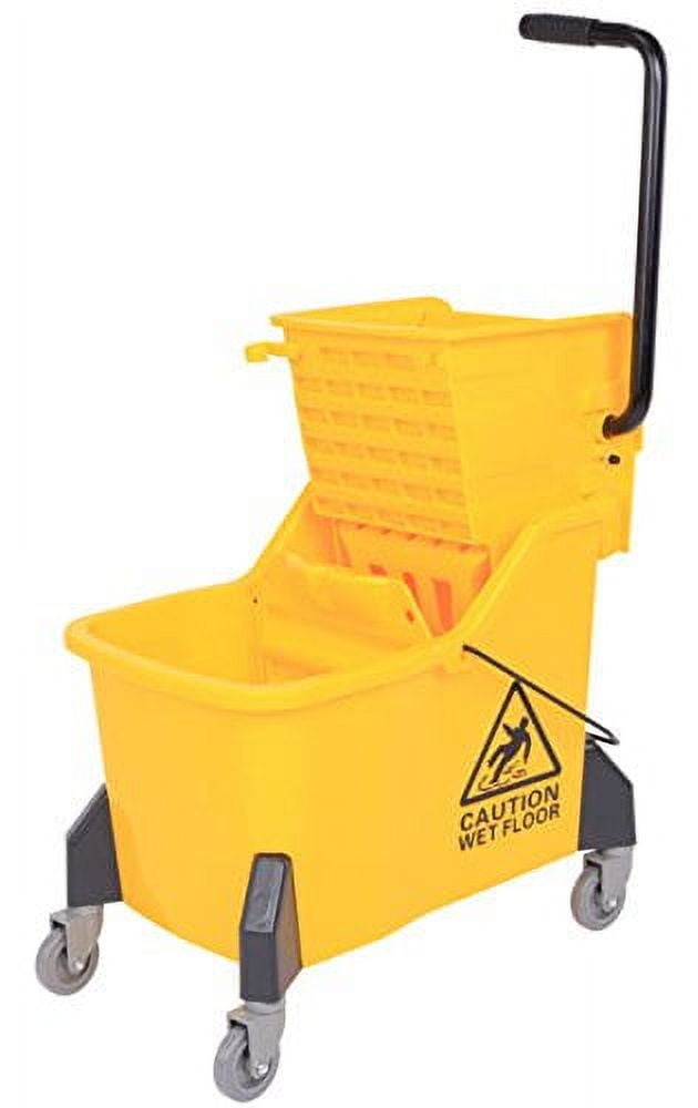 Large Size Mop Bucket with Side Press Wringer, 44 Quart, 11 Gallons