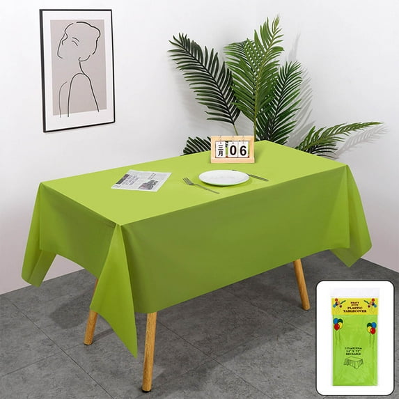 Large Size Plastic Tablecloth,Rectangle 54x72Inch Disposable Table Cover,Easy to Clean after Party,Suitable for Wedding,Dining and Party