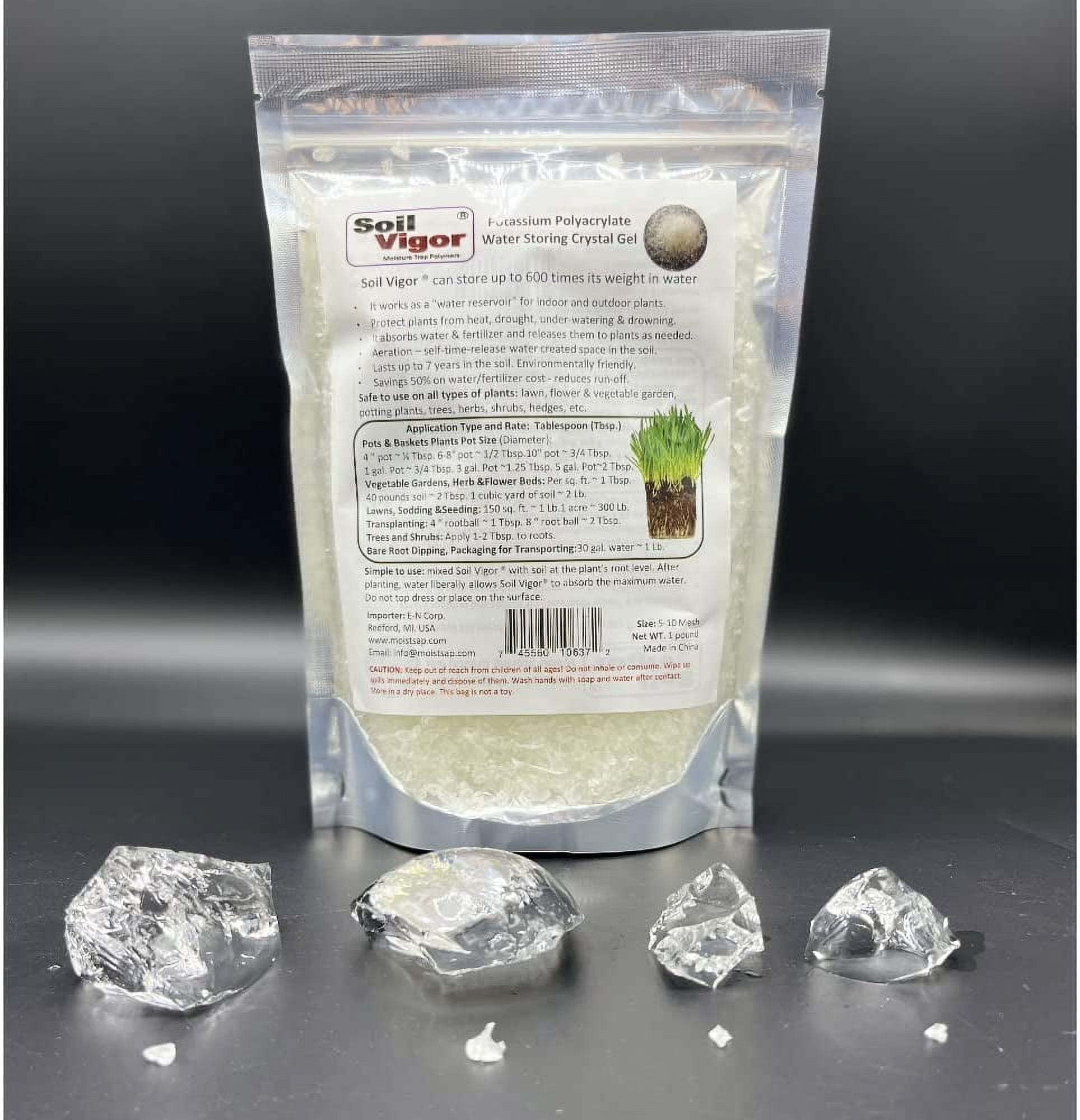 Sapping Water Large Size Potassium Polyacrylate Polymer SAP Water-Holding Crystals ...