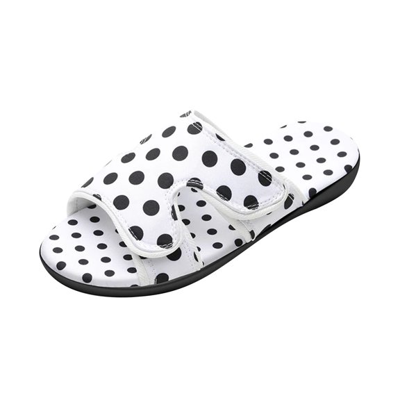 Large Size Sandals Women's Outer Wear One-line Wave Point Open Toe Beach Sandals