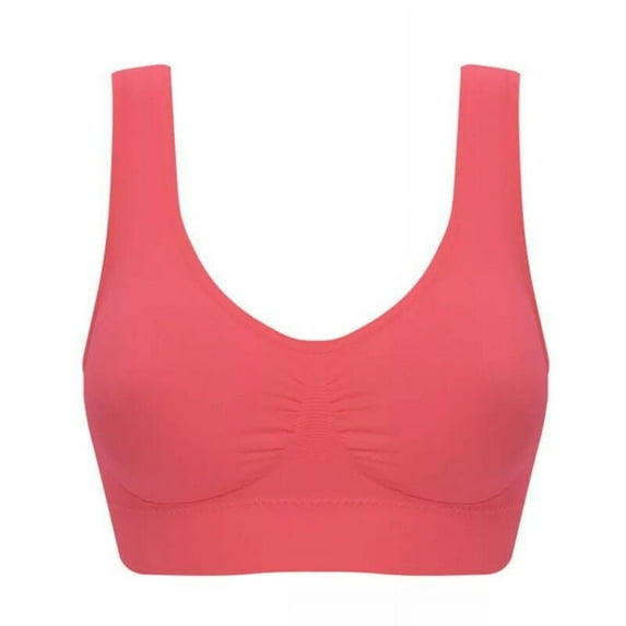 Large Size Seamless Racerback Sports Bra - No Padding No Wire Lightweight Nylon & Spandex for Maximum Support & Comfort