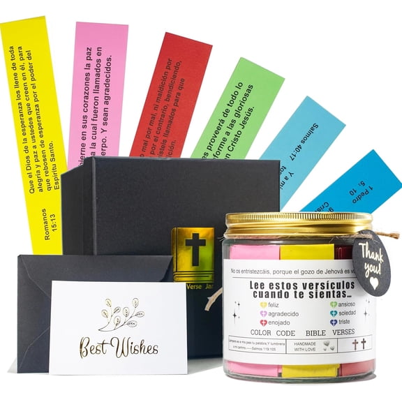 Large Size Spanish Bible Verse Jar en español,120pcs,Easter Gift,Christian Gifts For Women Men,Bible Verses Flask in Spanish,Biblical Religious Gifts,Regalos Cristianos para Mujer
