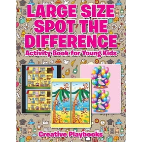 Large Size Spot the Difference Activity Book for Young Kids, (Paperback)