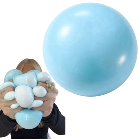 Big Blue Dough Ball - Ultra-Soft Slow Rising Jumbo Squishy Fluid Cheese Ball , Stress Relief Fidget Toy for Adults, Focus & Relaxation
