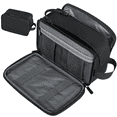 thumbnail image 1 of Large Travel Toiletry Bag for Men and Women, Water Resistant Shaving Bag for Toiletries Accessories, Hanging Storage Bag Dopp Kit Travel Bag for Cosmetics Toiletries Brushes Tools, Black, 1 of 7
