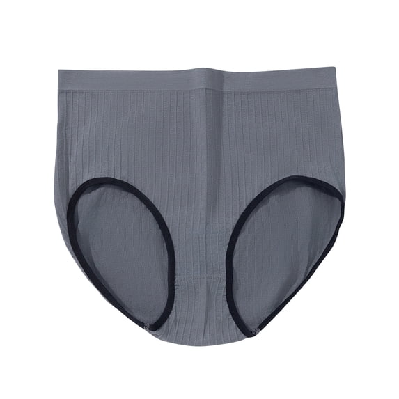 Large Size Underwear for Women Mid-Rise Underpanties Cinched Waist Butt Lifting Briefs Striped Traceless Breathable Briefs