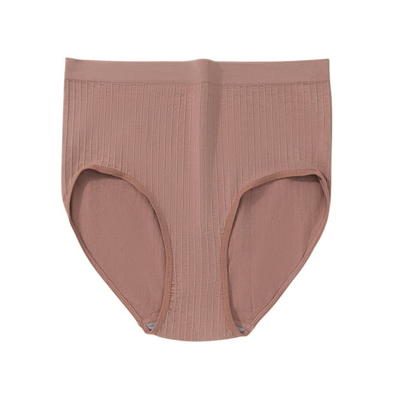 Large Size Underwear for Women Mid-Rise Underpanties Cinched Waist Butt Lifting Briefs Striped Traceless Breathable Briefs