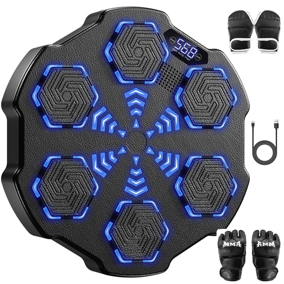 Large Size Wall Mounted Electronic Boxing Target for Adults&Kids, Smart Bluetooth Punching Trainer with 9 Speed&Modes, Home Gym Workout
