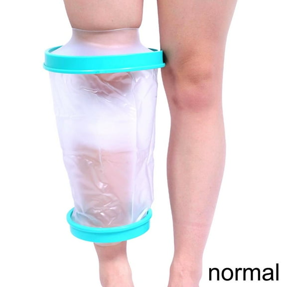 Waterproof Knee Cast Cover - Reusable Shower Protector for Post-Surgery, Wounds & Burns - Adjustable Seal for Knee Replacement, Injuries - Medical-Grade Watertight Protection(Regular Size)