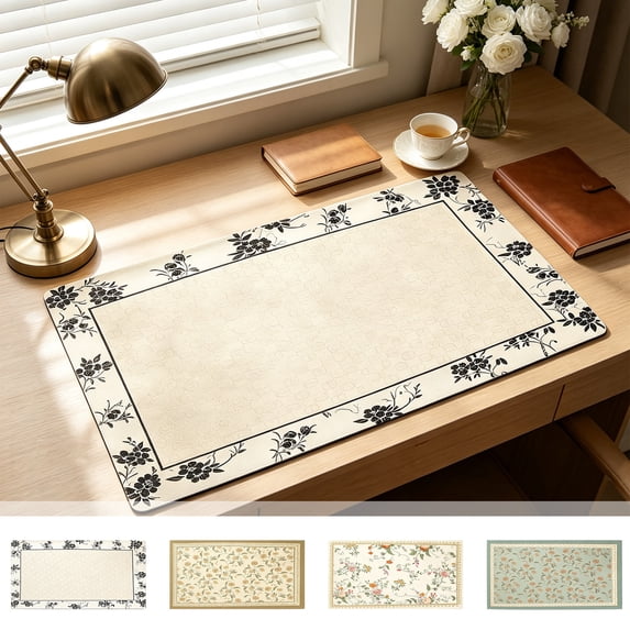 Large Size Waterproof PVC Desk Pad, Non-Slip Leather Feel Table Mat, Wipeable Writing Desktop Protector, Single Pack for Office Work, Gaming Laptop Desk and Home Study Table Decor
