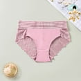 thumbnail image 1 of Large Size Women's Sheer Lace Panties Low Waist Patchwork Briefs Breathable Underwear Womens Briefs Underwear 3XL, 1 of 3