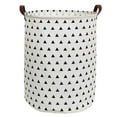 thumbnail image 1 of Large Sized Canvas Storage Baskets with Handle, Collapsible & Convenient Home Organizer Containers for Kids Toys, Baby Clothing ( Round - Black Triangle ), 1 of 6
