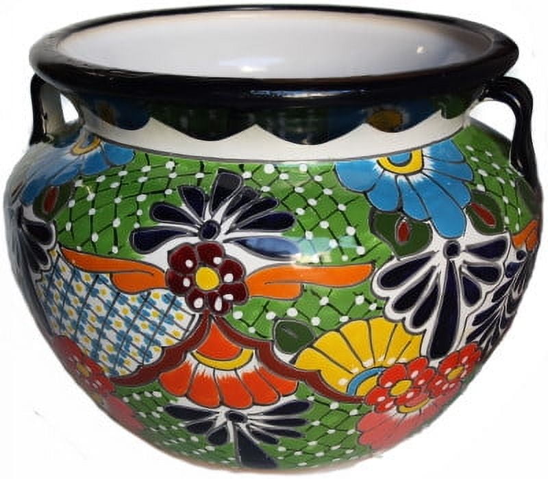 Paracho Oversized Mexican Talavera Ceramic Garden Planter Pot, Hand-Painted  Pottery for Outdoor - Walmart.com