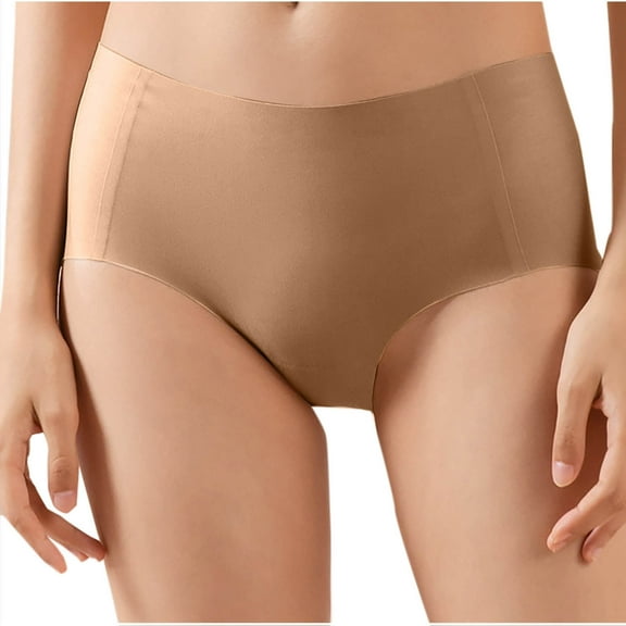 Large-Sized Underwear for Women Mid-Low Waist High Elasticity Underpants Butt Lifting Cinched Waist Panties Solid Color Briefs