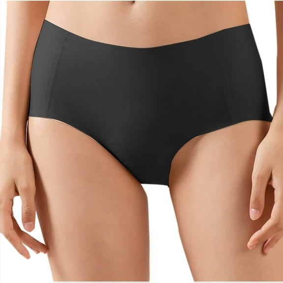 Large-Sized Underwear for Women Mid-Low Waist High Elasticity Underpants Butt Lifting Cinched Waist Panties Solid Color Briefs