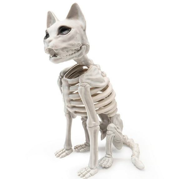Large Skeleton Dog Halloween Decor, 17in Indoor/Outdoor Puppy Bones Decoration for Spooky Home