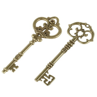OTVIAP Vintage Keys,69pcs Assorted Antique Vintage Bronze Skeleton Keys  Fancy Heart Bow Jewelry,Bronze Keys 