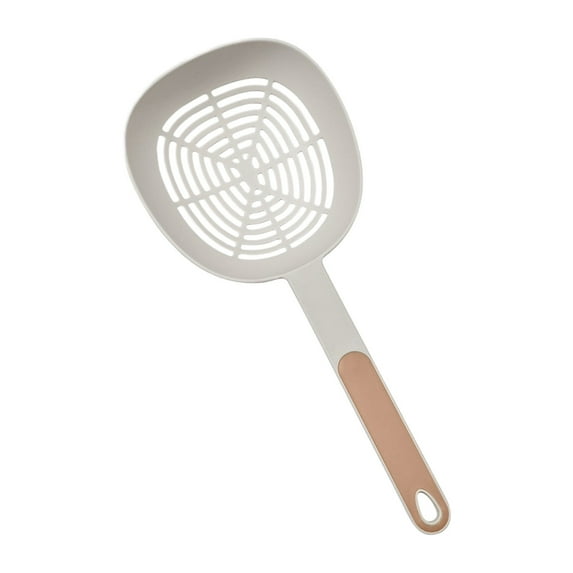 Large Skimmer Slotted Spoon, Pasta Strainer Colander Spoon, Spider Ladle with Big Draining Holes, Deep Fryer Scoop for Frying, Cooking, Draining