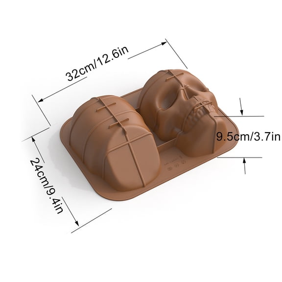 Large Skull Cake Pan Baking Cake for Halloween and Birthday Party