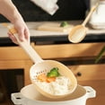 thumbnail image 1 of Large Slotted Spoon & Strainer | 14-Inch Plastic Skimmer for Noodles Soup & Tea | Yellow & Green Kitchen Draining Ladle with Stirring Pourer | Multipurpose Cooking & Bar Tool, 1 of 6
