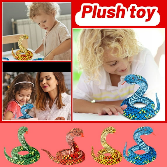 Large Snake Plush Toy 35 Inch Blue Snake Stuffed Animal Giant Soft Cuddly Pillow Funny Gift for Adults Birthday Party Christmas Valentine's Day Easter Bedroom Decor Plushie Blue, 1Pcs