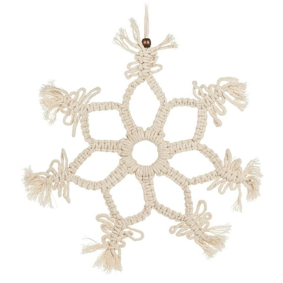 Large Snowflake Macrame Ornament