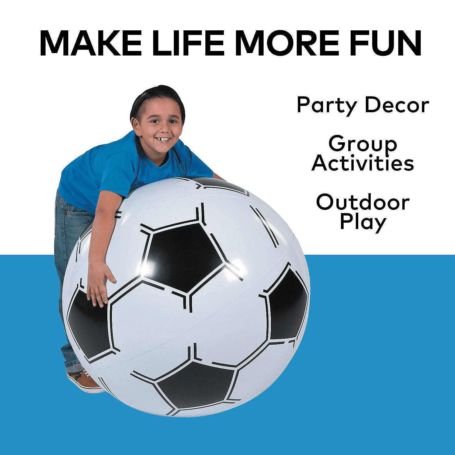 FUN EXPRESS Large Soccer Ball Inflate - Toys - 1 Piece