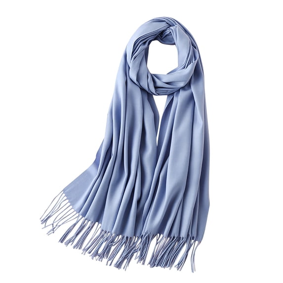 Large Soft Feel Pashmina Scarf for Women, Silky Shawl Wrap, Trendy Fashion Scarf for Travel, Wedding, Evening Dress, Lightweight Neck Wrap, Elegant Daily Wear Sky Blue