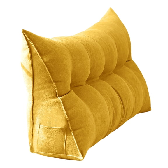 Large Soft Comfortable Backrest Headboard Cushion Pillow For Reading Rest In Twin Bed, Korean Velvet Material, Ergonomic Design Supporting Head Neck Shoulder Back