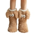 thumbnail image 1 of Large Soft Fuzzy Cozy Socks, Colorful Cute Sleeping Socks with Animals Pattern, Winter Warm Slipper Socks for Women, Funny Warmth Floor Socks, A Pair of Slipper Socks, 46cm, 1 of 5
