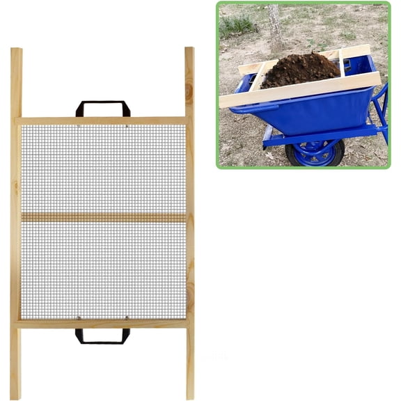 Large Soil Sifter,Rock Sifter, Soil Sifter for Gardening,Compost Sifter for Sand, Leaves & Compost, Fits Wheelbarrow