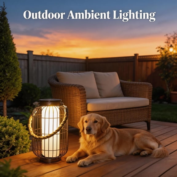 Large Solar Powered Lantern Outdoor-Heavy Duty Metal Hanging Lights Decorative Solar Table Lamp Waterproof for Outside Patio Yard Garden Porch Tabletop Decor (Copper)