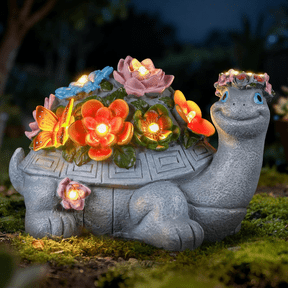 Large Solar Turtle Statue, Outdoor Garden Decor for Yard, Patio & Porch