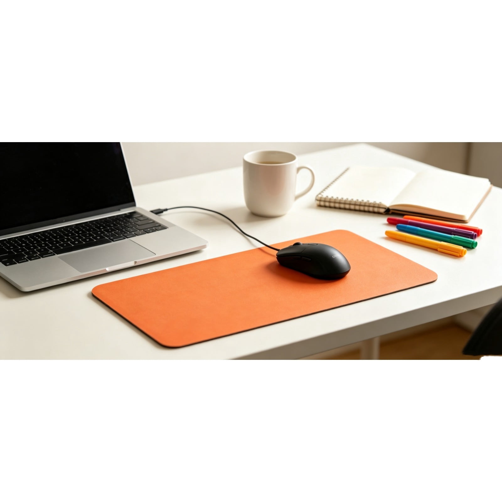 Large Solid Color Desk Mat 35×17in, Extended Non Slip Desktop Pad ...