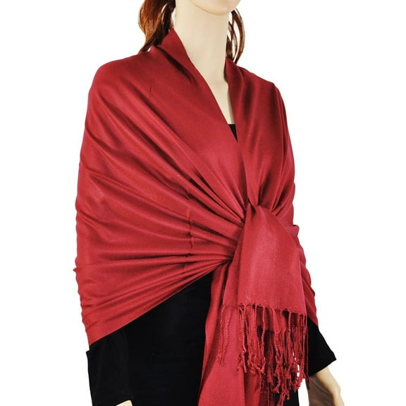 Large Solid Color Pashmina Shawl Wrap Scarf 78" X 28"