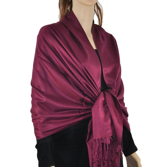 Large Solid Color Pashmina Shawl Wrap Scarf 78" X 28"
