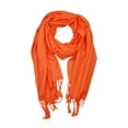 thumbnail image 1 of large solid color pashmina shawl wrap scarf 78" x 28", 1 of 3