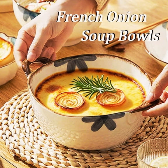 Akatsuki Large Soup Bowl 59oz Decorative Serving Bowl Ceramic Deep Pasta French Onion Soup Cereal Dinnerware Ramen Salad Porcelain Stoneware Dish,1PC