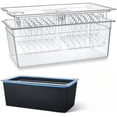thumbnail image 1 of Large Sous Vide Container 26 Quarts with Lid,Complete Sous Vide Accessories Kit BPA Free,Compatible with Anova and Most Sous Vide Cookers（Comes with 2 Sous Vide Racks and Insulating Sleeve）, 1 of 9