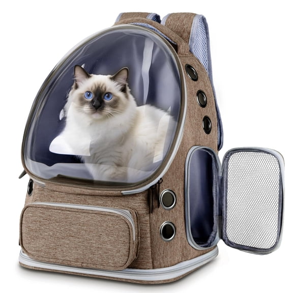 Large Space Bubble Window Pet Backpack Carrier for Small Dogs and Cats up to 15 Lbs, Airline Approved Breathable Pet Carrier for Travel, Hiking, and Outdoor Use