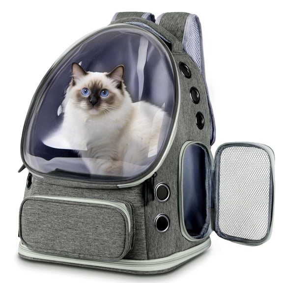 Large Space Bubble Window Pet Backpack Carrier for Small Dogs and Cats up to 15 Lbs, Airline Approved Breathable Pet Carrier for Travel, Hiking, and Outdoor Use