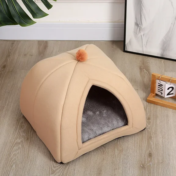Large Space House Removable and Washable Semi-enclosed Cat Small Dog Bed Comfortable and Soft Dog Accessories
