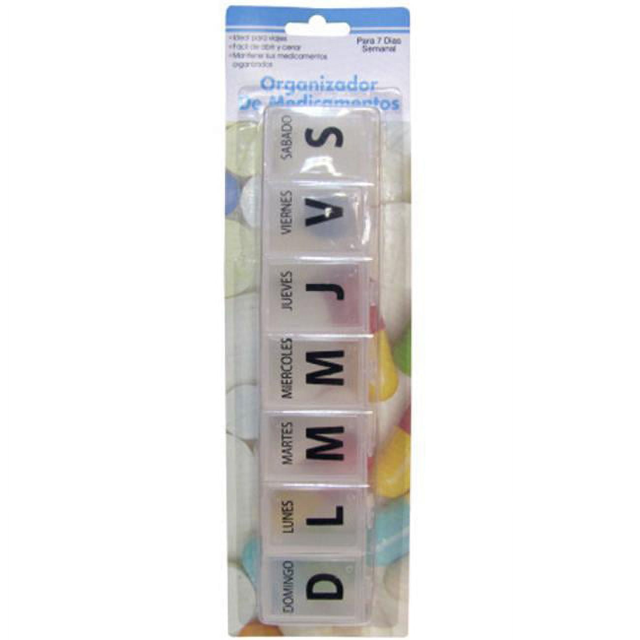 Large Spanish Language 7Day Pill Box