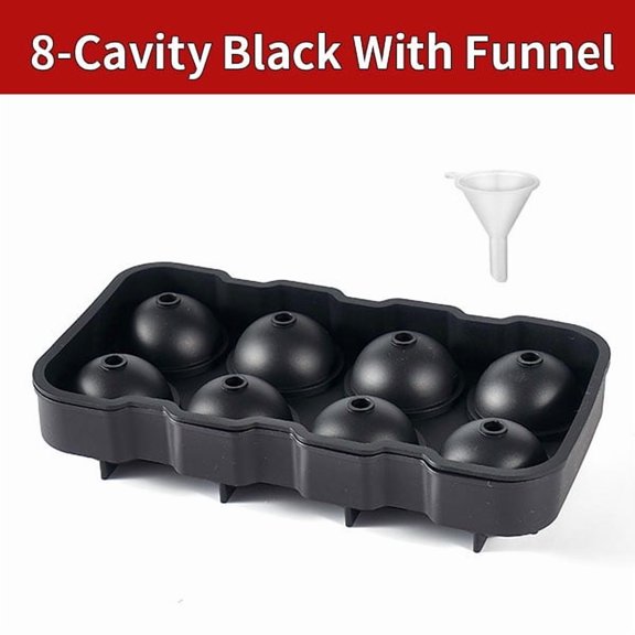 Large Sphere Ice Cube Molds 4/8 Grid Whiskey Ice Mold Leak-free Round Ice Cube Mold Easy Fill & Release Ice Ball Maker Tools
