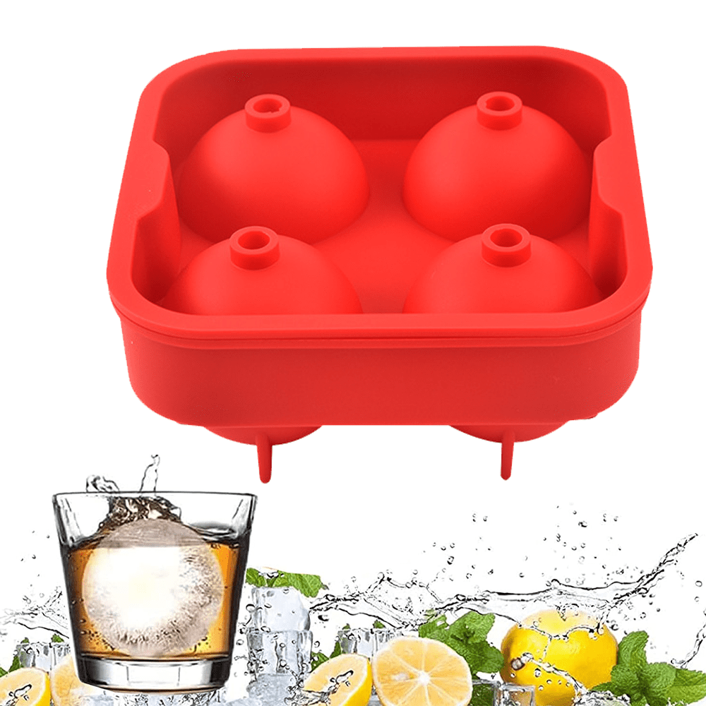 Maker's Mark Red Silicone Double Ice Ball Mold