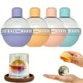 thumbnail image 1 of Large Spherical Ice Cube Mold, 6CM Puck Maker for Whiskey & Cocktails, Slow Melting Round Ice Ball Tray, BPA-Free Silicone, Easy Release, Set of 1, 1 of 2
