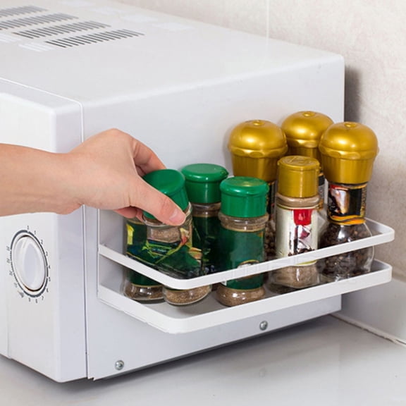 Large Spice Rack for Refrigerator, Enhanced Shelves, Magnetic Shelf Moveable Fridge Organizer for Kitchen Holding Spices, Jars, Perfect Space Saver Storage Spice Rack